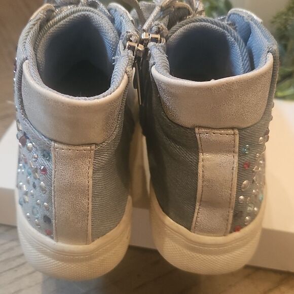 Denim Star Hightop Sneakers Size 2 Nina - Picture 5 of 9